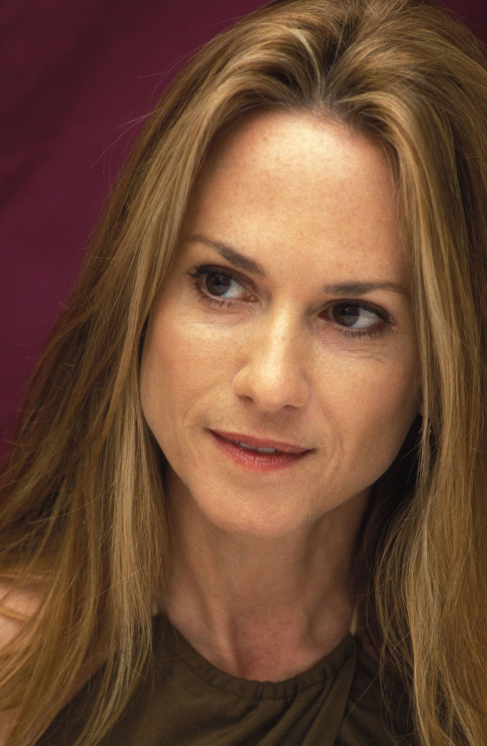 Actress Holly Hunter holding